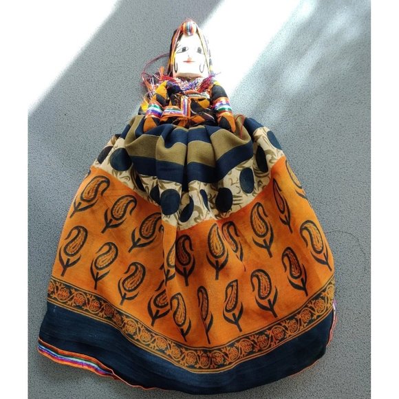 Topsy RAJASTHANI PUPPET Katnputi Indian Wooden Handmade Puppet Male Female RARE - Picture 4 of 16